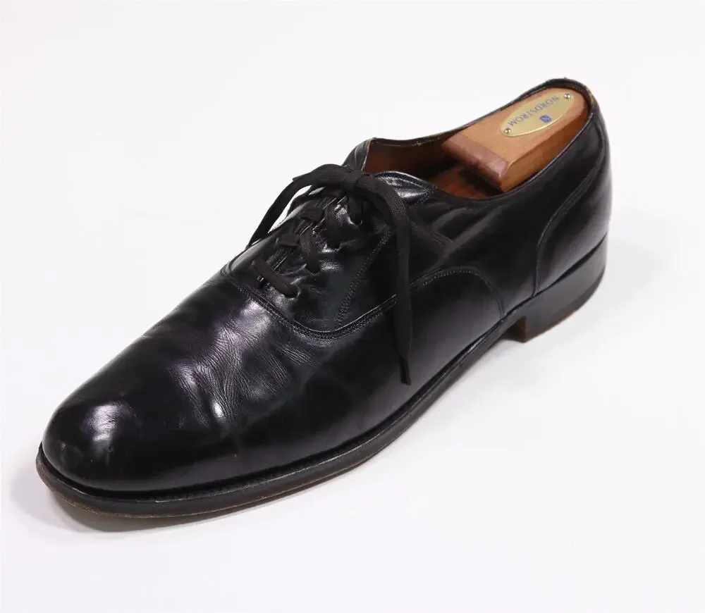 Cole Haan Made in England Black Lace-Up Oxford Leather Dress Shoes Mens 11 D